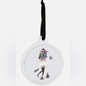 NEW Saks Fifth Avenue Print Ornament Available in Pink or White Designs